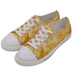 Cheese-slices-seamless-pattern-cartoon-style Women s Low Top Canvas Sneakers by Pakemis