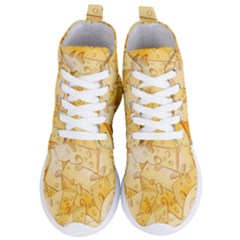 Cheese-slices-seamless-pattern-cartoon-style Women s Lightweight High Top Sneakers by Pakemis