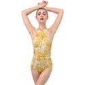 Cheese-slices-seamless-pattern-cartoon-style Cross Front Low Back Swimsuit View1