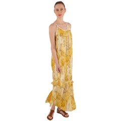 Cheese-slices-seamless-pattern-cartoon-style Cami Maxi Ruffle Chiffon Dress by Pakemis