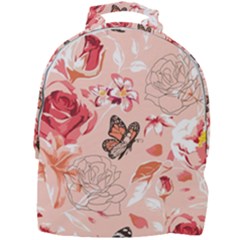 Beautiful-seamless-spring-pattern-with-roses-peony-orchid-succulents Mini Full Print Backpack by Pakemis