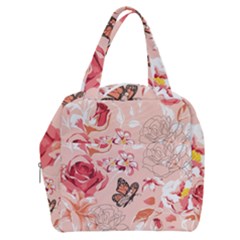 Beautiful-seamless-spring-pattern-with-roses-peony-orchid-succulents Boxy Hand Bag by Pakemis