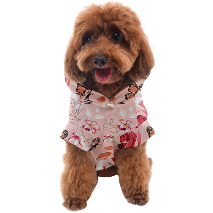 Beautiful-seamless-spring-pattern-with-roses-peony-orchid-succulents Dog Coat