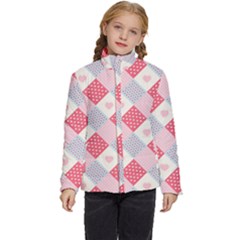 Cute-kawaii-patches-seamless-pattern Kids  Puffer Bubble Jacket Coat by Pakemis