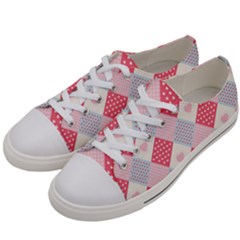 Cute-kawaii-patches-seamless-pattern Women s Low Top Canvas Sneakers by Pakemis