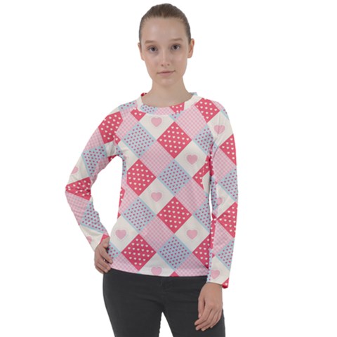 Cute-kawaii-patches-seamless-pattern Women s Long Sleeve Raglan Tee by Pakemis