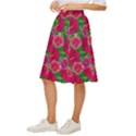 Background-cute-flowers-fuchsia-with-leaves Classic Short Skirt View2