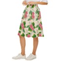 Cute-pink-flowers-with-leaves-pattern Classic Short Skirt View2