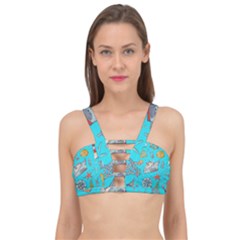 Colored-sketched-sea-elements-pattern-background-sea-life-animals-illustration Cage Up Bikini Top by Pakemis