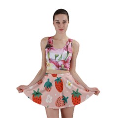 Strawberry-seamless-pattern Mini Skirt by Pakemis