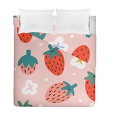 Strawberry-seamless-pattern Duvet Cover Double Side (full/ Double Size) by Pakemis