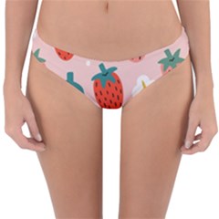 Strawberry-seamless-pattern Reversible Hipster Bikini Bottoms by Pakemis