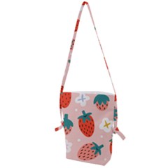 Strawberry-seamless-pattern Folding Shoulder Bag by Pakemis