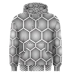 Halftone-tech-hexagons-seamless-pattern Men s Core Hoodie by Pakemis