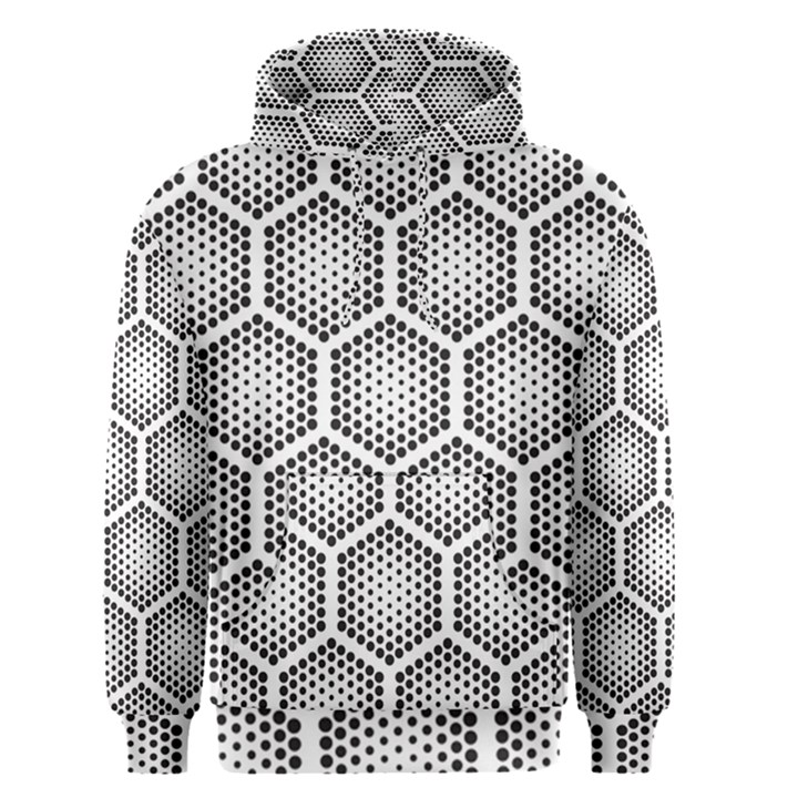 Halftone-tech-hexagons-seamless-pattern Men s Core Hoodie