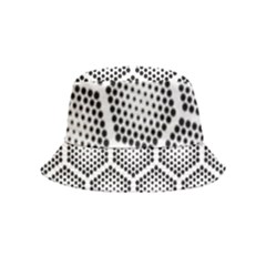 Halftone-tech-hexagons-seamless-pattern Bucket Hat (kids) by Pakemis