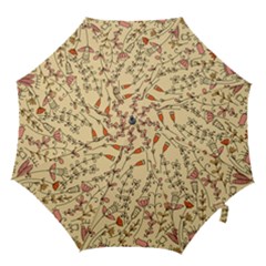 Seamless-pattern-with-different-flowers Hook Handle Umbrellas (large) by Pakemis