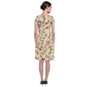 Seamless-pattern-with-different-flowers Short Sleeve Front Wrap Dress View2