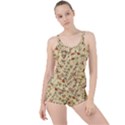 Seamless-pattern-with-different-flowers Boyleg Tankini Set  View1