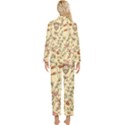 Seamless-pattern-with-different-flowers Womens  Long Sleeve Velvet Pocket Pajamas Set View2