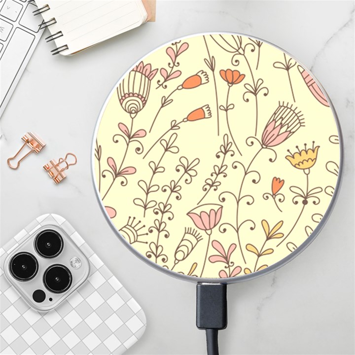 Seamless-pattern-with-different-flowers Wireless Charger