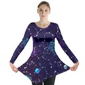 Realistic-night-sky-poster-with-constellations Long Sleeve Tunic  View1