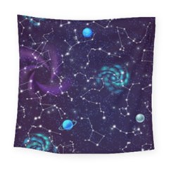 Realistic-night-sky-poster-with-constellations Square Tapestry (large) by Pakemis