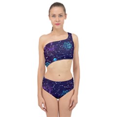 Realistic-night-sky-poster-with-constellations Spliced Up Two Piece Swimsuit by Pakemis