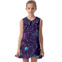 Realistic-night-sky-poster-with-constellations Kids  Pilgrim Collar Ruffle Hem Dress View1