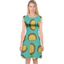 Taco-drawing-background-mexican-fast-food-pattern Capsleeve Midi Dress View1