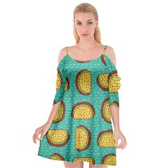 Taco-drawing-background-mexican-fast-food-pattern Cutout Spaghetti Strap Chiffon Dress by Pakemis