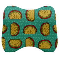 Taco-drawing-background-mexican-fast-food-pattern Velour Head Support Cushion by Pakemis