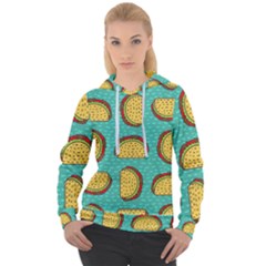 Taco-drawing-background-mexican-fast-food-pattern Women s Overhead Hoodie by Pakemis