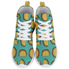 Taco-drawing-background-mexican-fast-food-pattern Women s Lightweight High Top Sneakers by Pakemis