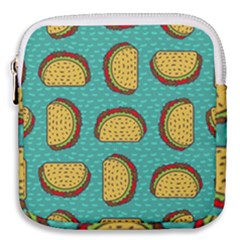 Taco-drawing-background-mexican-fast-food-pattern Mini Square Pouch by Pakemis