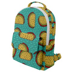 Taco-drawing-background-mexican-fast-food-pattern Flap Pocket Backpack (small) by Pakemis