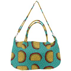 Taco-drawing-background-mexican-fast-food-pattern Removal Strap Handbag by Pakemis