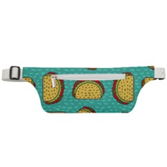 Taco-drawing-background-mexican-fast-food-pattern Active Waist Bag by Pakemis