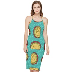 Taco-drawing-background-mexican-fast-food-pattern Bodycon Cross Back Summer Dress by Pakemis