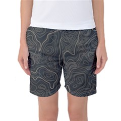 Damask-seamless-pattern Women s Basketball Shorts by Pakemis