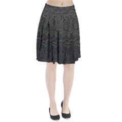 Damask-seamless-pattern Pleated Skirt by Pakemis