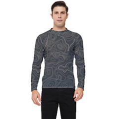 Damask-seamless-pattern Men s Long Sleeve Rash Guard by Pakemis