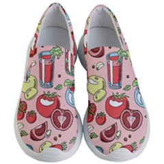 Tomato-seamless-pattern-juicy-tomatoes-food-sauce-ketchup-soup-paste-with-fresh-red-vegetables-backd Women s Lightweight Slip Ons by Pakemis