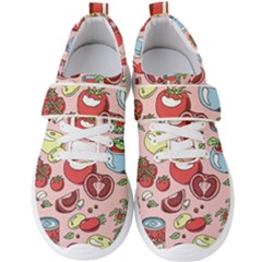 Tomato-seamless-pattern-juicy-tomatoes-food-sauce-ketchup-soup-paste-with-fresh-red-vegetables-backd Men s Velcro Strap Shoes by Pakemis