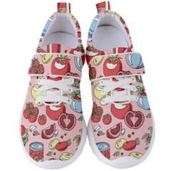 Tomato-seamless-pattern-juicy-tomatoes-food-sauce-ketchup-soup-paste-with-fresh-red-vegetables-backd Women s Velcro Strap Shoes by Pakemis