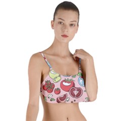 Tomato-seamless-pattern-juicy-tomatoes-food-sauce-ketchup-soup-paste-with-fresh-red-vegetables-backd Layered Top Bikini Top 