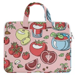 Tomato-seamless-pattern-juicy-tomatoes-food-sauce-ketchup-soup-paste-with-fresh-red-vegetables-backd Macbook Pro 13  Double Pocket Laptop Bag