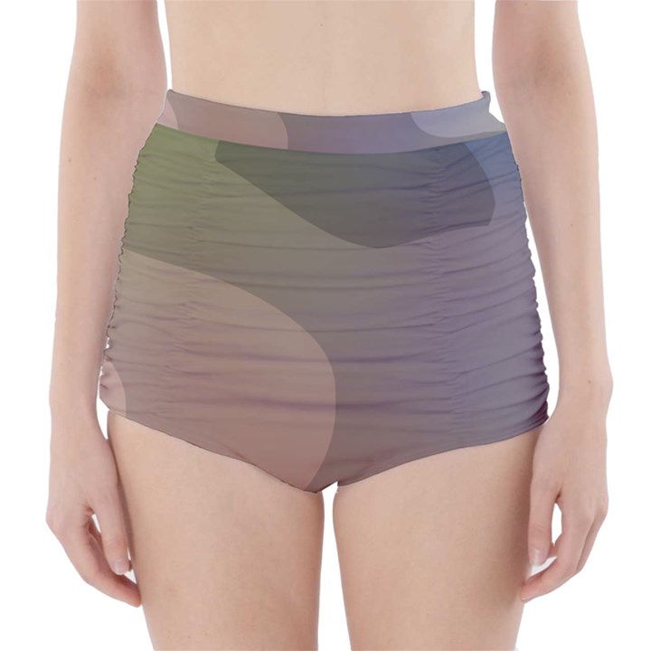 The Land 181 - Abstract Art High-Waisted Bikini Bottoms