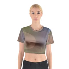 The Land 181 - Abstract Art Cotton Crop Top by KorokStudios