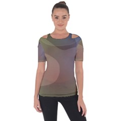 The Land 181 - Abstract Art Shoulder Cut Out Short Sleeve Top by KorokStudios